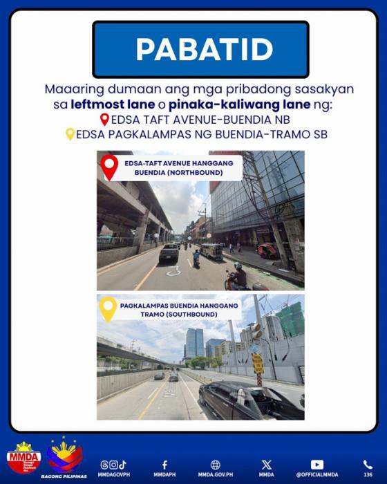EDSA 'bus lane' along Pasay and Makati open to all motorists EDSA 'bus lane' along Pasay and Makati open to all motorists image