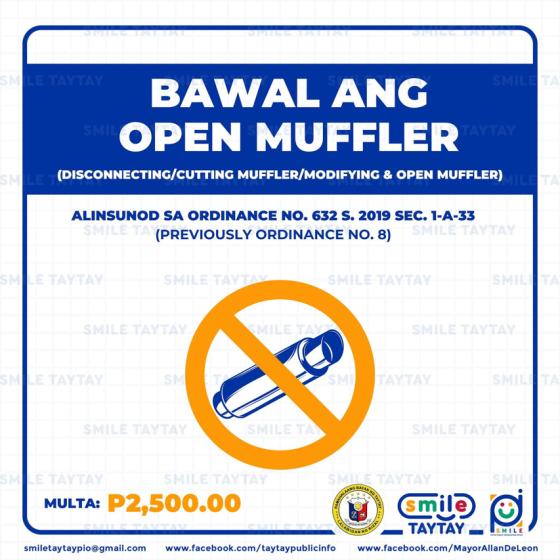 Anti-loud pipe ban spreads, other LGUs follow Manila’s lead Anti-loud pipe ban spreads, other LGUs follow Manila’s lead image