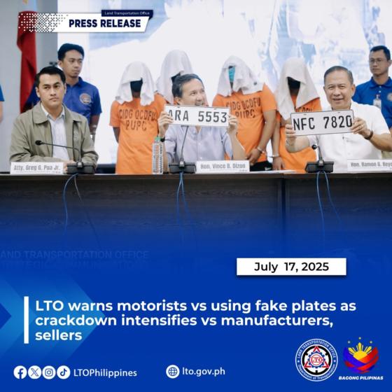 LTO to apprehend users of fake license plates, up to PHP 10K fine + prison LTO to apprehend users of fake license plates, up to PHP 10K fine + prison image