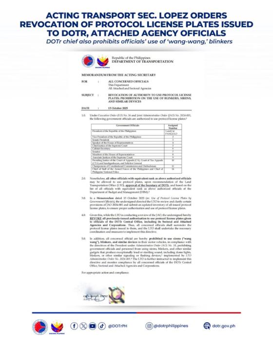 DOTr Usec. in hot seat after viral video reveals illegal use of plate, wang-wang DOTr Usec. in hot seat after viral video reveals illegal use of plate, wang-wang image