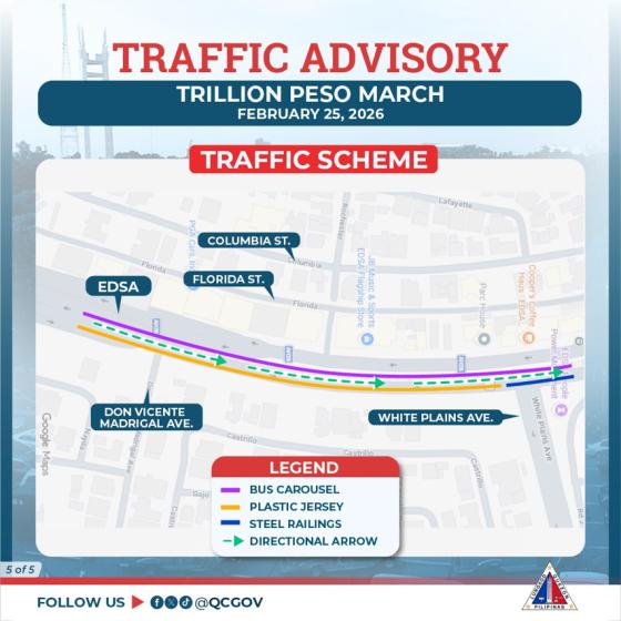 Trillion Peso March III all set for Feb. 25; heavy traffic expected on EDSA Trillion Peso March III all set for Feb. 25; heavy traffic expected on EDSA image