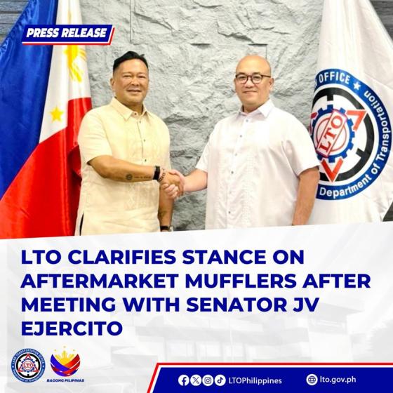 LTO: apprehension of illegally assembled non-compliant mufflers to continue LTO: apprehension of illegally assembled non-compliant mufflers to continue image