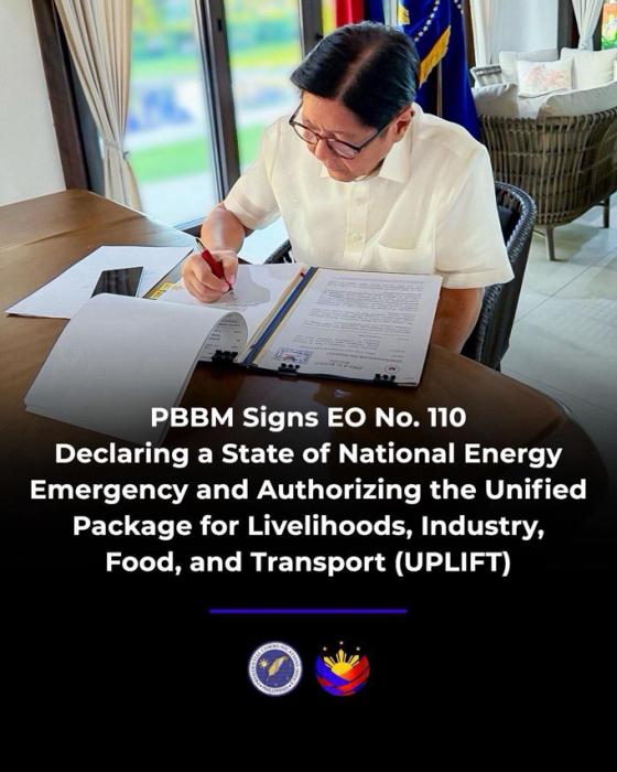 PBBM signs order declaring State of National Energy Emergency PBBM signs order declaring State of National Energy Emergency image