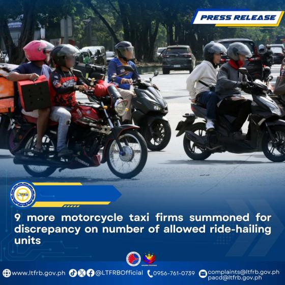 LTFRB summons 30 ride-hailing firms over excess rider onboarding LTFRB summons 30 ride-hailing firms over excess rider onboarding image