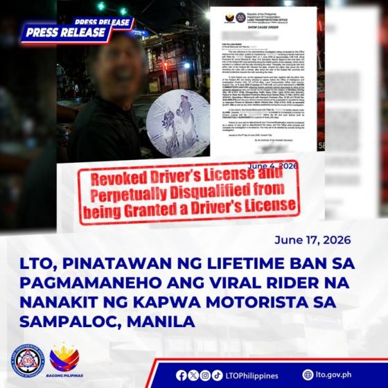 LTO permanently bans rider caught in viral Sampaloc road rage attack LTO permanently bans rider caught in viral Sampaloc road rage attack image