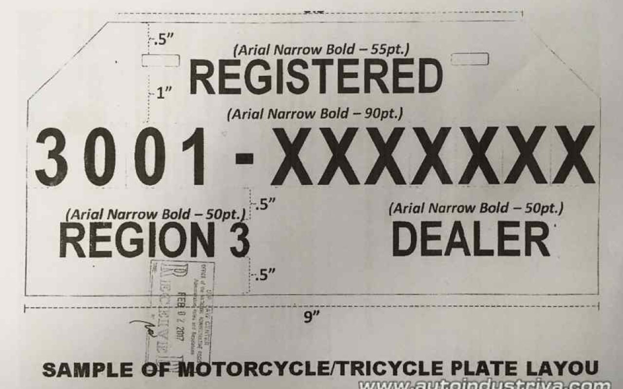 LTO to require MV File-based temporary plates for motorcycles