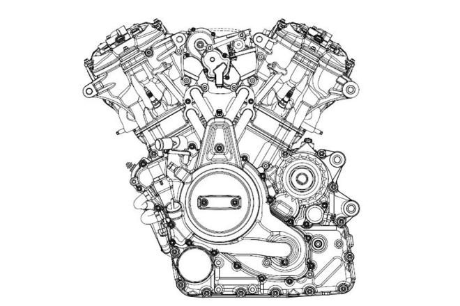 Harley-Davidson files patent for water-cooled middleweight engine image
