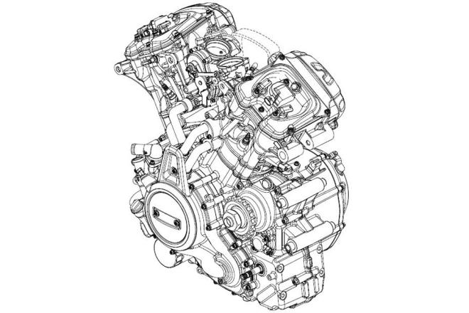 Harley-Davidson files patent for water-cooled middleweight engine image