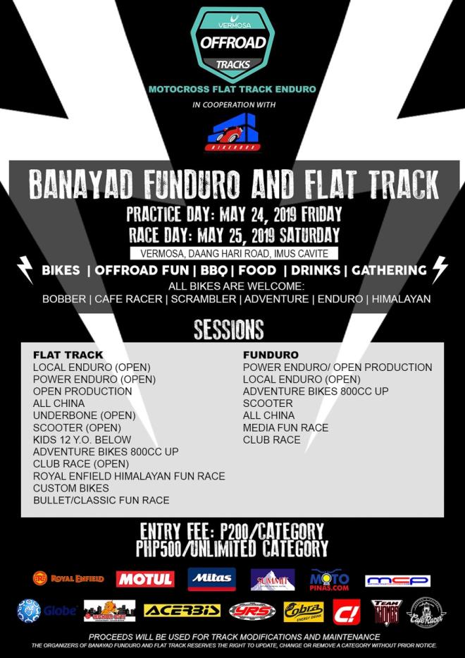 Last hurrah for the summer: Banayad Funduro and Flat Track Races on May 25 image