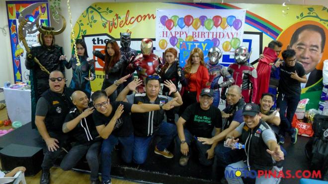 This rider celebrates his birthday among children with cancer image