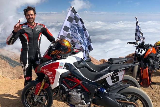 Ducati Streetfighter V4 rider Carlin Dunne lost in Pikes Peak crash image