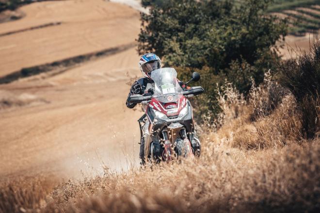 Renato Zocchi wins Gibraltar on a Honda X-ADV scooter, beating the KTM enduros image