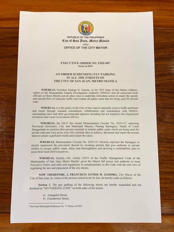 San Juan streets declared NO PARKING zones image