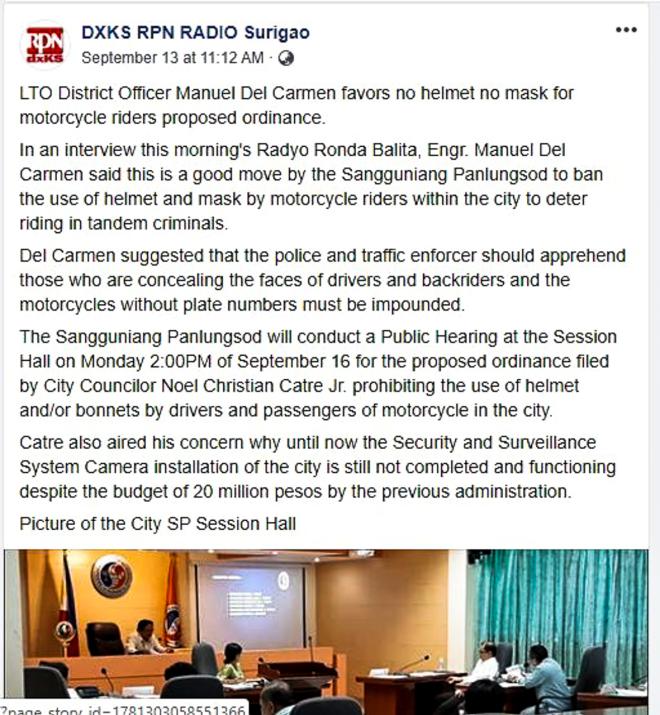 LTO District Officer favors
