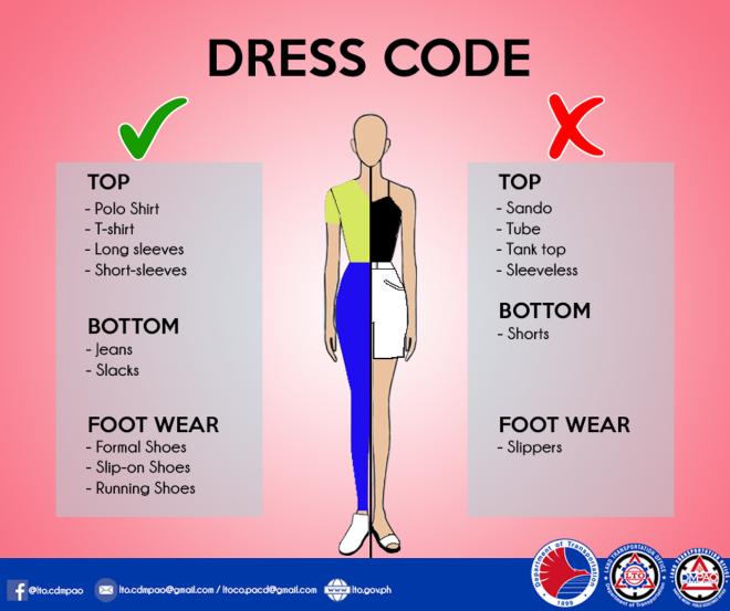 LTO reiterates dresscode when transacting with their offices image