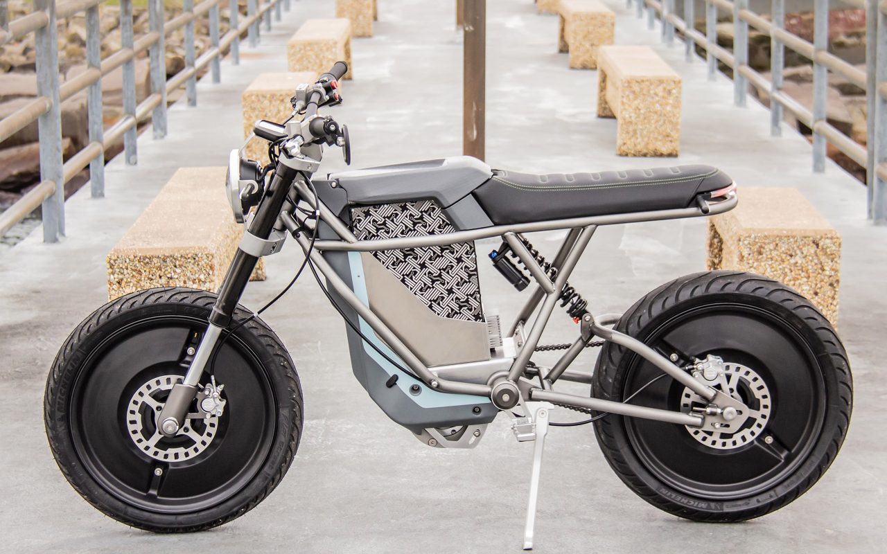 Cleveland CycleWerks electric Falcon is all red white and blue