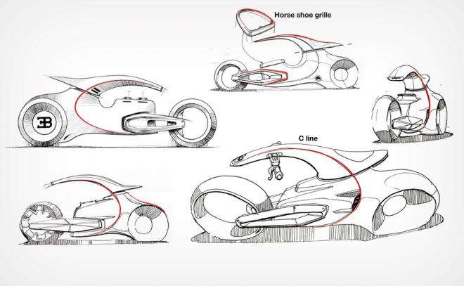 This is how a Bugatti motorcycle would look like image