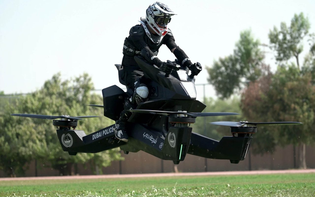 Dubai Police hoverbike crashes during testing