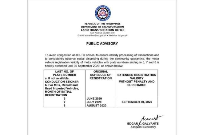 LTO gives another 15 days extension for registration image