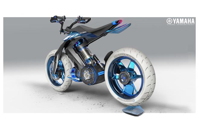 Designer creates futuristic, water-powered Yamaha XT 500 image