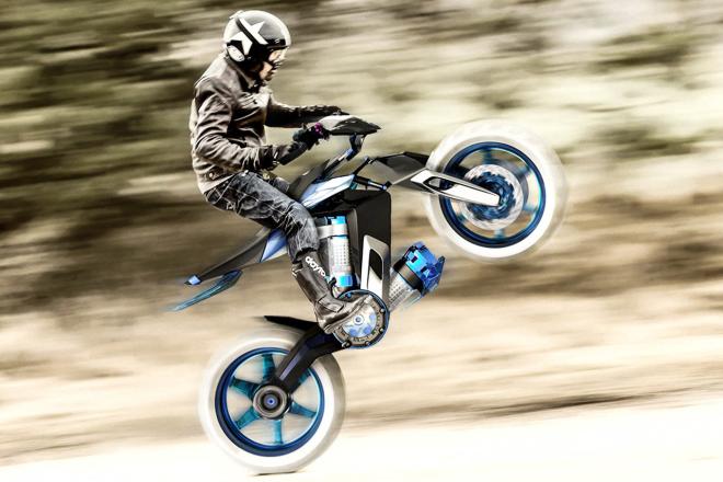 Designer creates futuristic, water-powered Yamaha XT 500 image