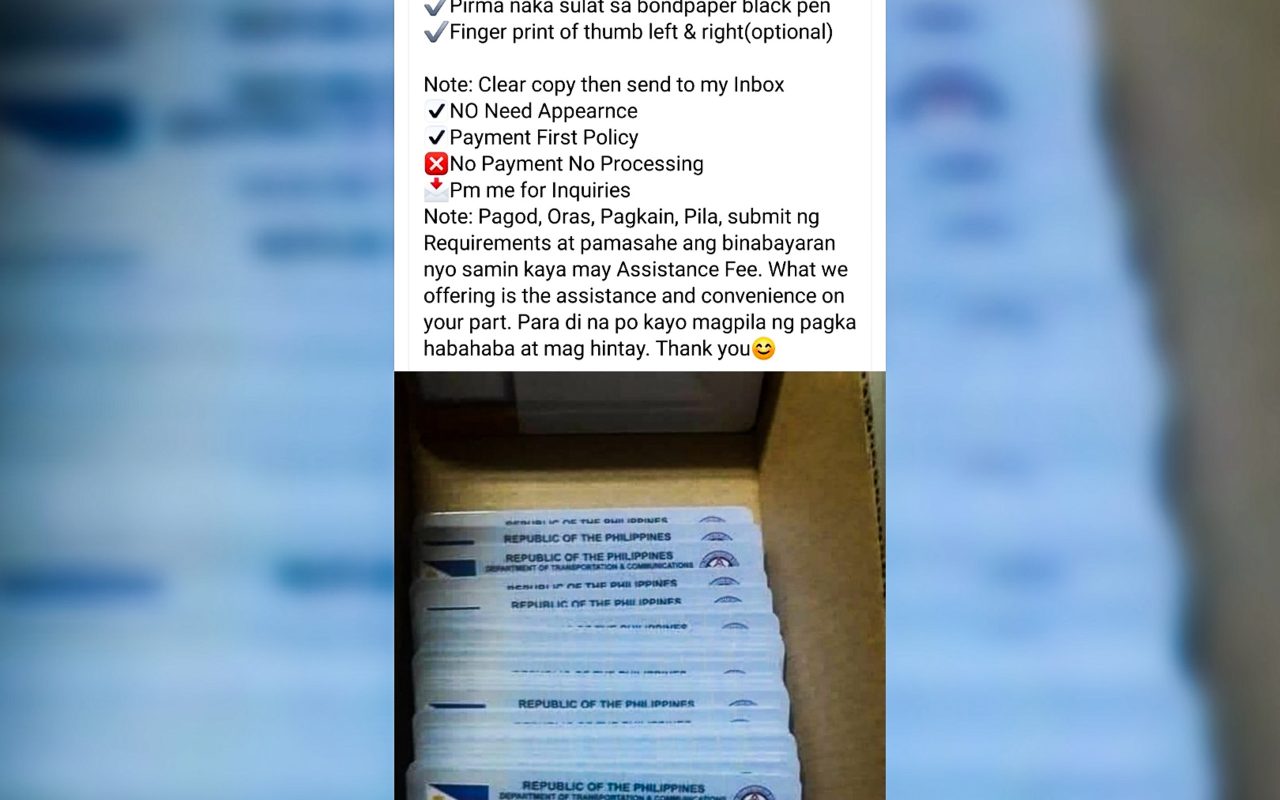 LTO warns anew against online license schemes
