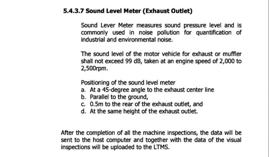 Loud pipe? 99 decibels is the new limit – LTO image