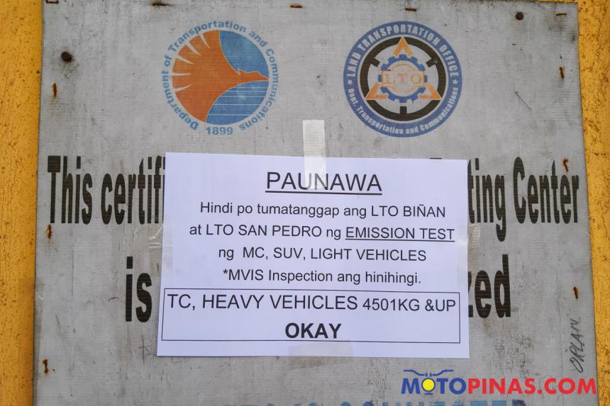 These LTO offices in Laguna now require MVIS certification image