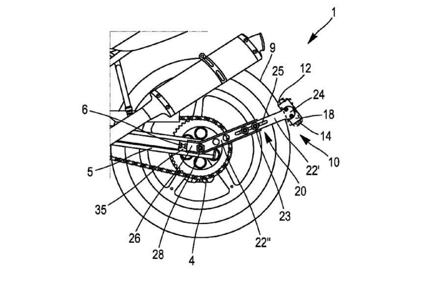 Michelin files patent for a motorcycle reversing device image