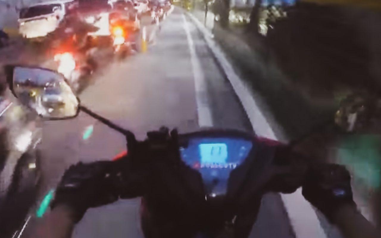 Watch: Rider on EDSA bike lane angers Bong Nebrija