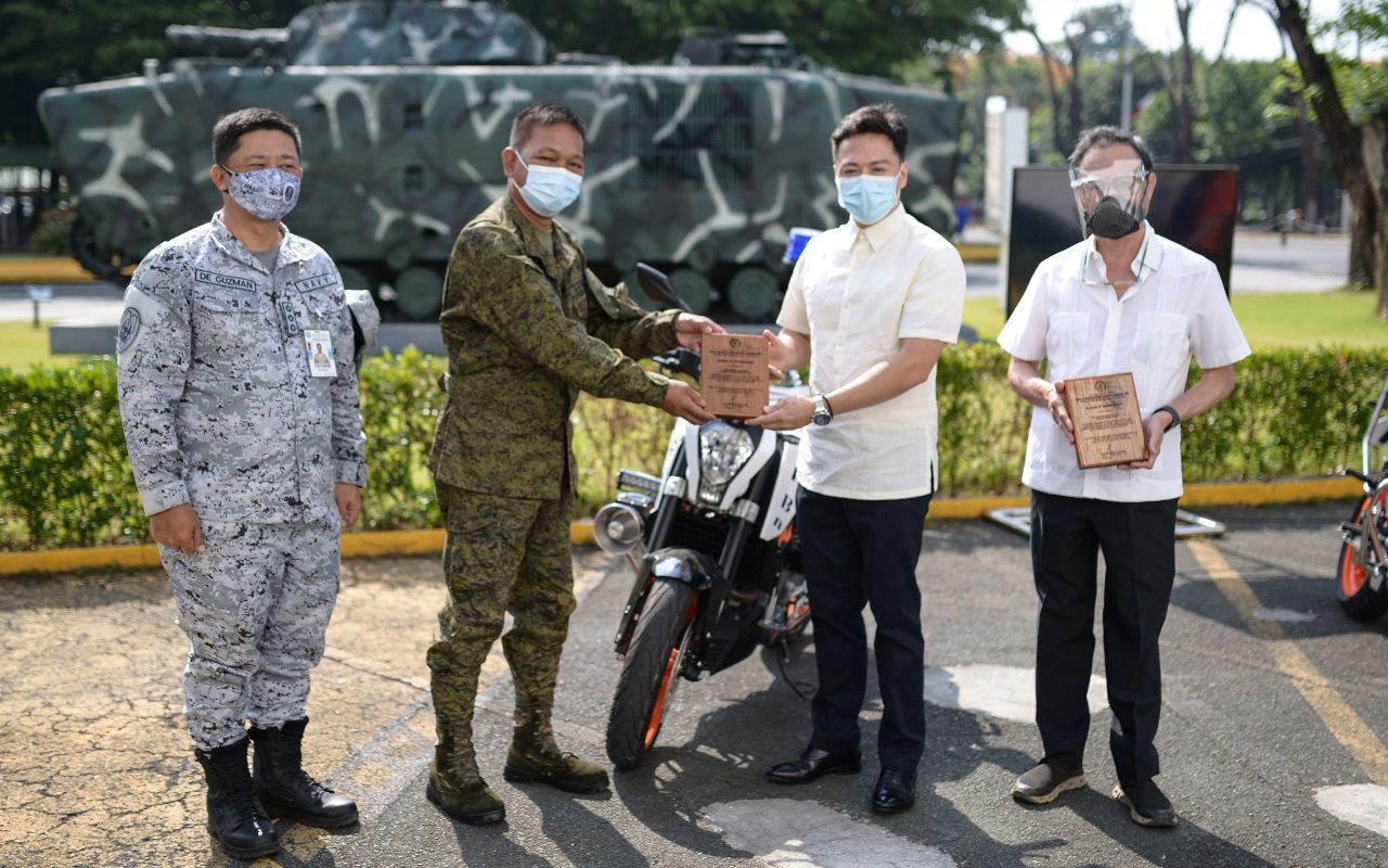 Delbros Group donates 12 KTM motorcycles to the PNP, AFP