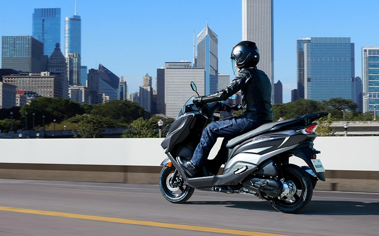 See the ‘Big wheel’ Burgman Street 125EX at Makina Moto Show