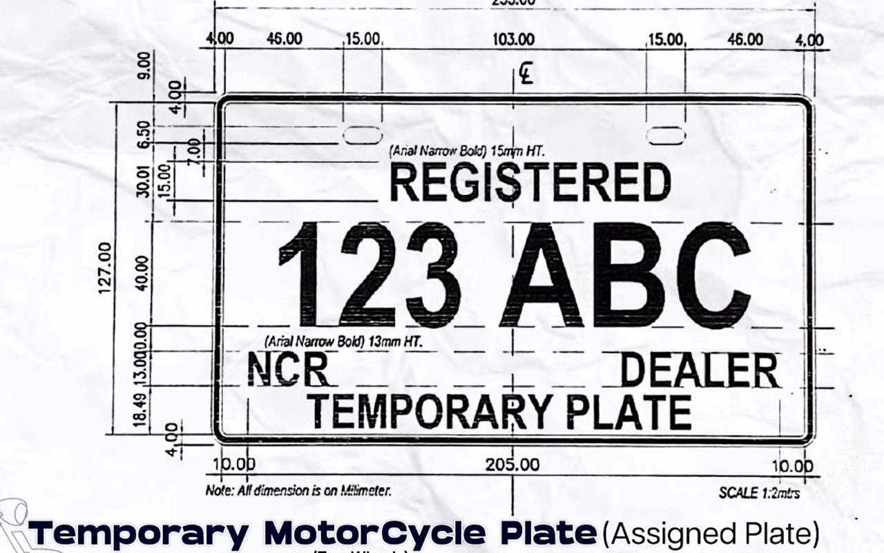 No license plate? This is the new format for improvised/temporary plates