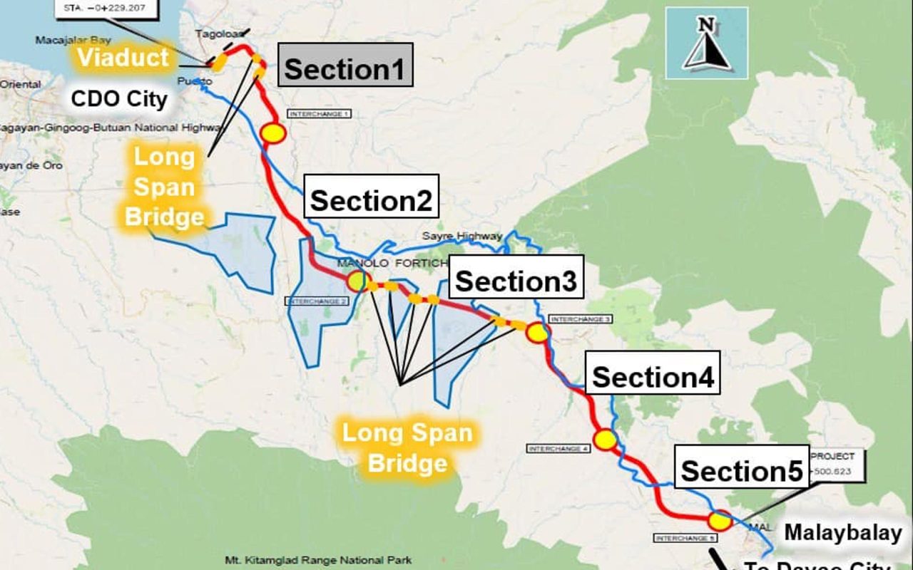 CDO-Malaybalay section of Central Mindanao HWY proposed by DPWH