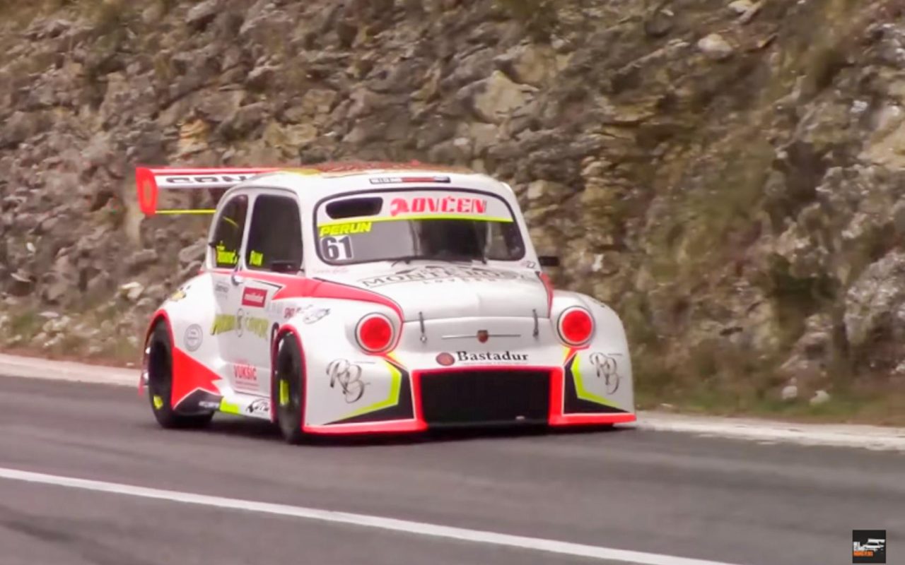 Watch: S1000RR-powered FIAT 600 blasts Hillclimb run
