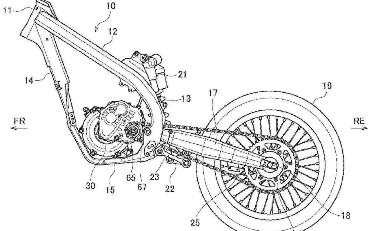 Suzuki files patent for an electric motocross bike