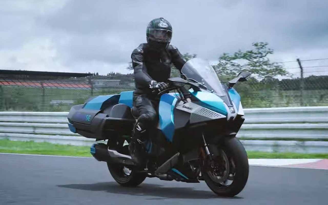 Watch: Kawasaki demos hydrogen-powered Ninja H2 SX