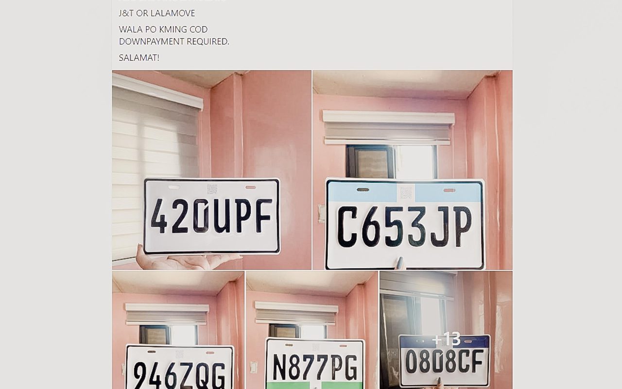 LTO to apprehend users of fake license plates, up to PHP 10K fine + prison