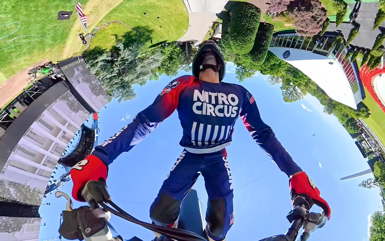 Pastrana, Carmichael, McGrath lead historic White House motorcycle jump