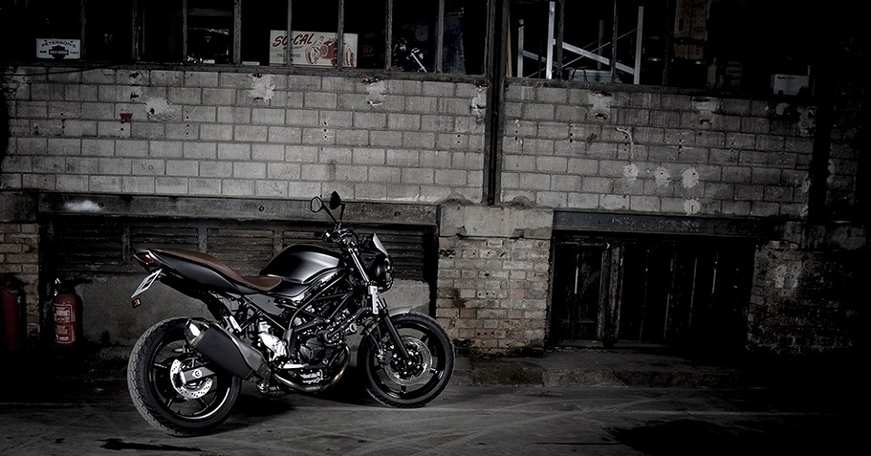 Rear quarter of the 2017 Suzuki SV650 Scrambler