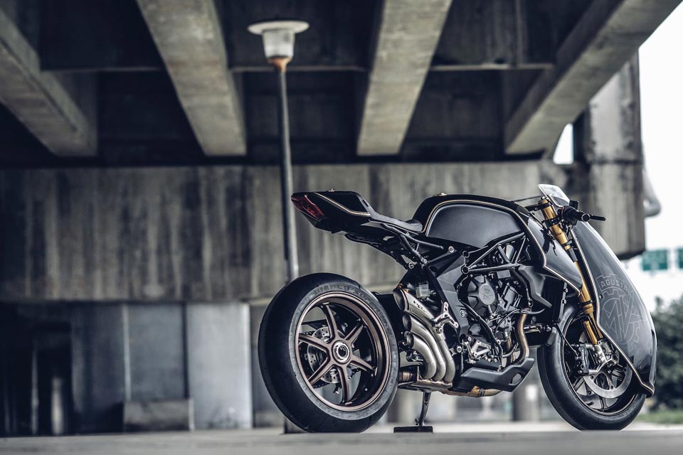 MV Agusta displays Ballistic Trident and Dragster Blackout custom bikes MV Agusta displays Ballistic Trident and Dragster Blackout custom bikes