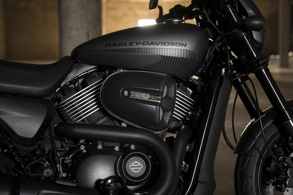 The 750cc motor on the 2017 Harley-Davidson Street Rod
