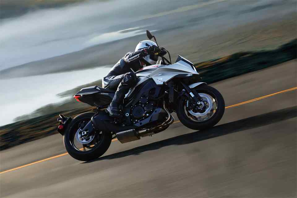 Suzuki draws the modern-day 2020 Katana from its sheath at Intermot 2018