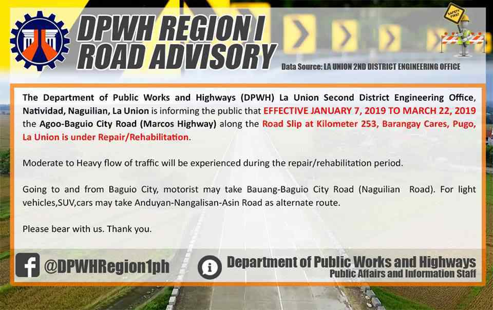 Marcos Highway going to Baguio to undergo road repairs