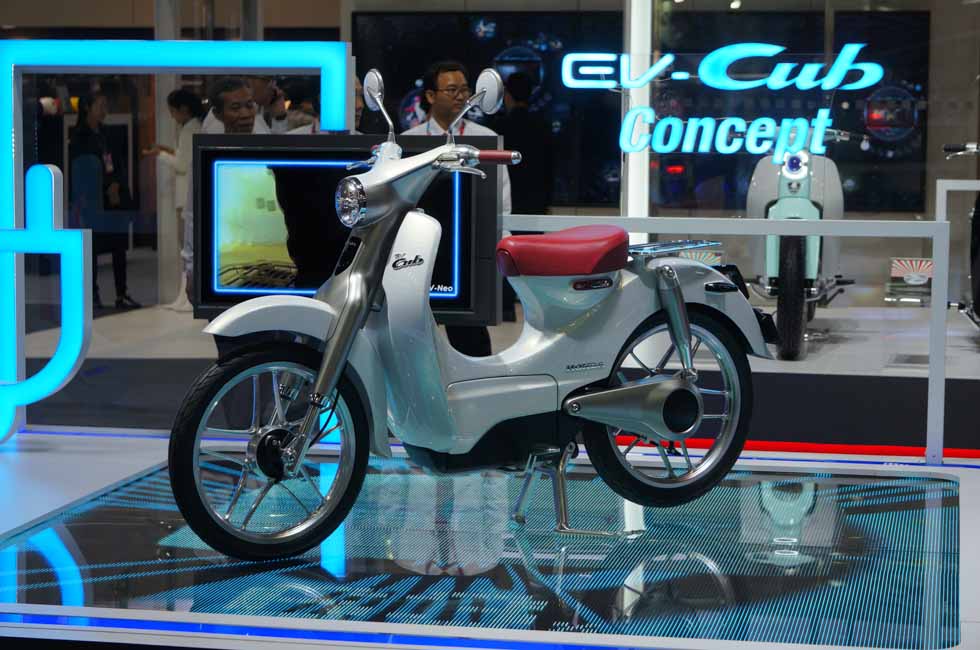 The Honda EV Cub electric moped at the Bangkok International Motorshow