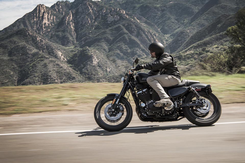 Running shot of the 2016 Harley-Davidson Roadster