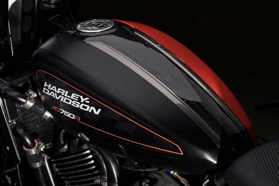 The tank of the Harley-Davidson XG750R