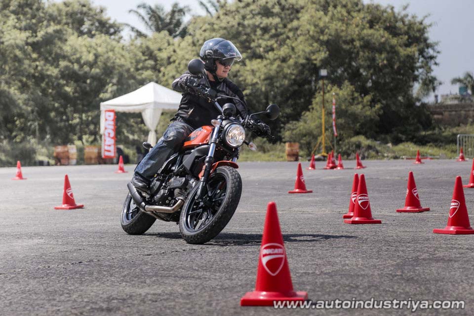 A participant taking on the big circle exercise
