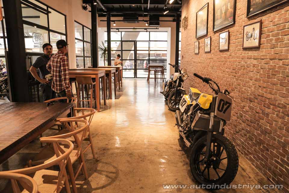 Yamaha-Kratos custom collaboration on display at new cafe Yamaha-Kratos custom collaboration on display at new cafe