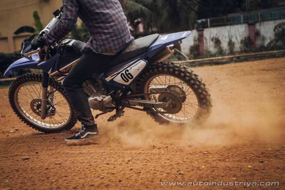 Flat Track Riders taking up the course